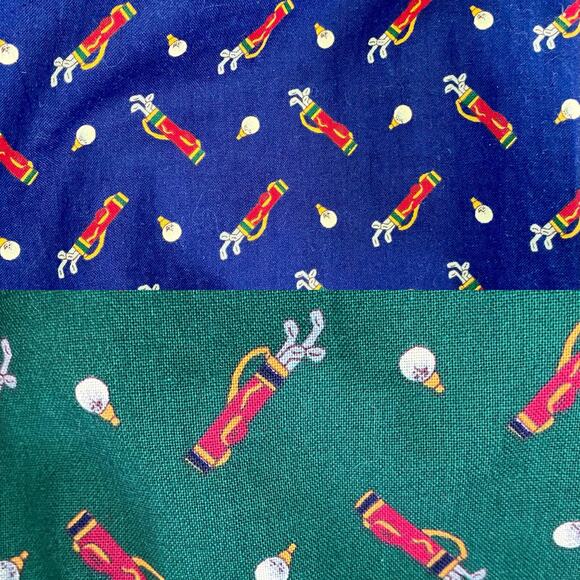 Vera Bradley Vintage Reversible Blue Green Golf Bomber Jacket Womens Large - Picture 2 of 16